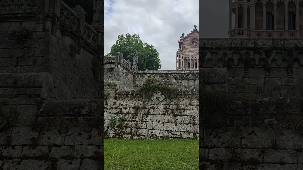 Murallas del Palacio de Sobrellano , el mas bonito del mundo , Comillas #Cantabria #comillas #shorts