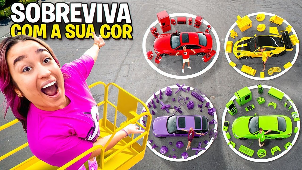 SOBREVIVA COM A COR DO SEU CARRO POR 24 HORAS *Quem venceu ?