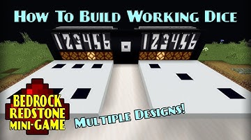 How to Build Working Dice | Minecraft Bedrock Redstone Minigame Tutorial | MCPE XBOX PS SWITCH