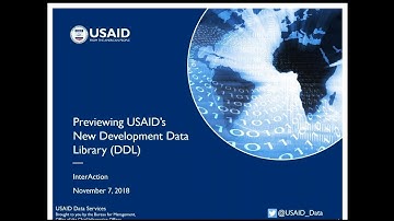 Preview of the New USAID Development Data Library (DDL) Platform