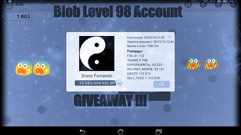 Blob Level 98 Account *GIVEAWAY!!*