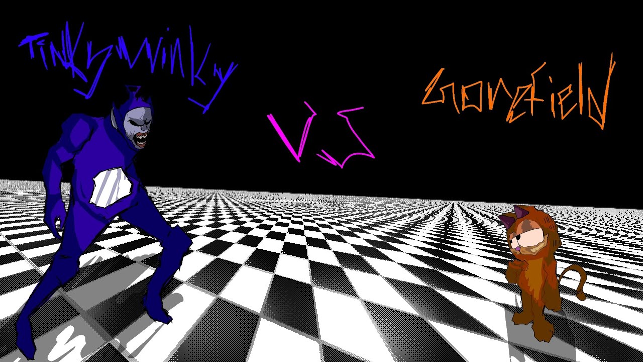 GOREFIELD vs TINKY WINKY // pillar chase 2 fight! // ep 4