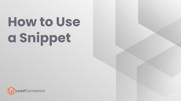 How to Use a Snippet