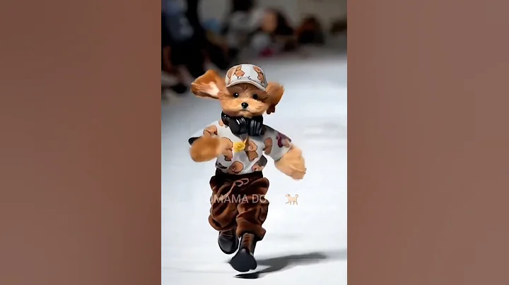 AI Turns Dog into Runway Model! 😱✨🔥 #dog #running #shorts