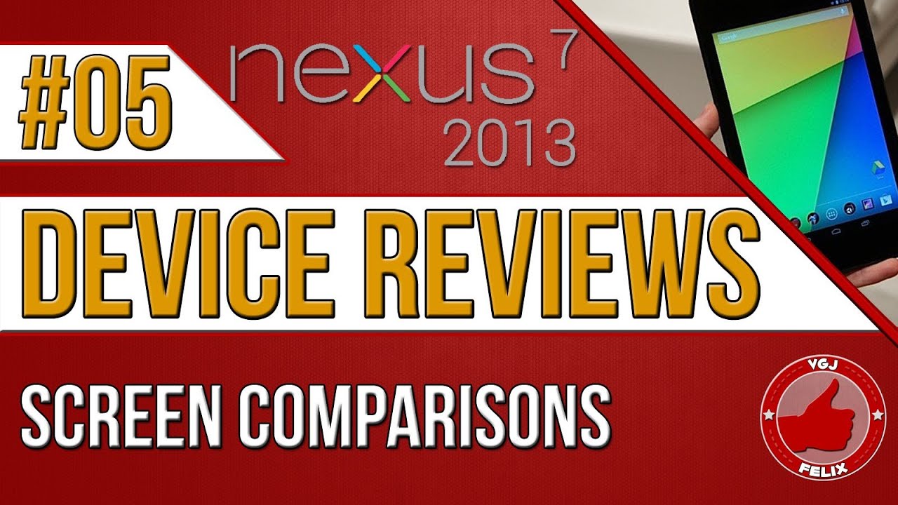 Nexus 7 2013 Review - Screen Comparison