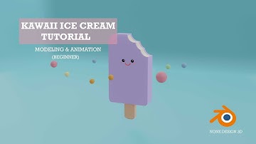 Cute Ice Cream - Low Poly Full Beginner Tutorial / Blender 3.4