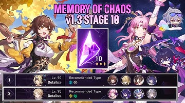 MoC 10 v1.3 - E6 Sushang & Fu Xuan Mono Quantum Teams 6 Cycles Full Stars【Honkai: Star Rail】