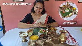 Assamese Traditional Thali | Non Veg Thali | Traditional Duck curry | Pranamita Bhuyan