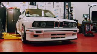 Alpine White E30 M3 on BBS LMs