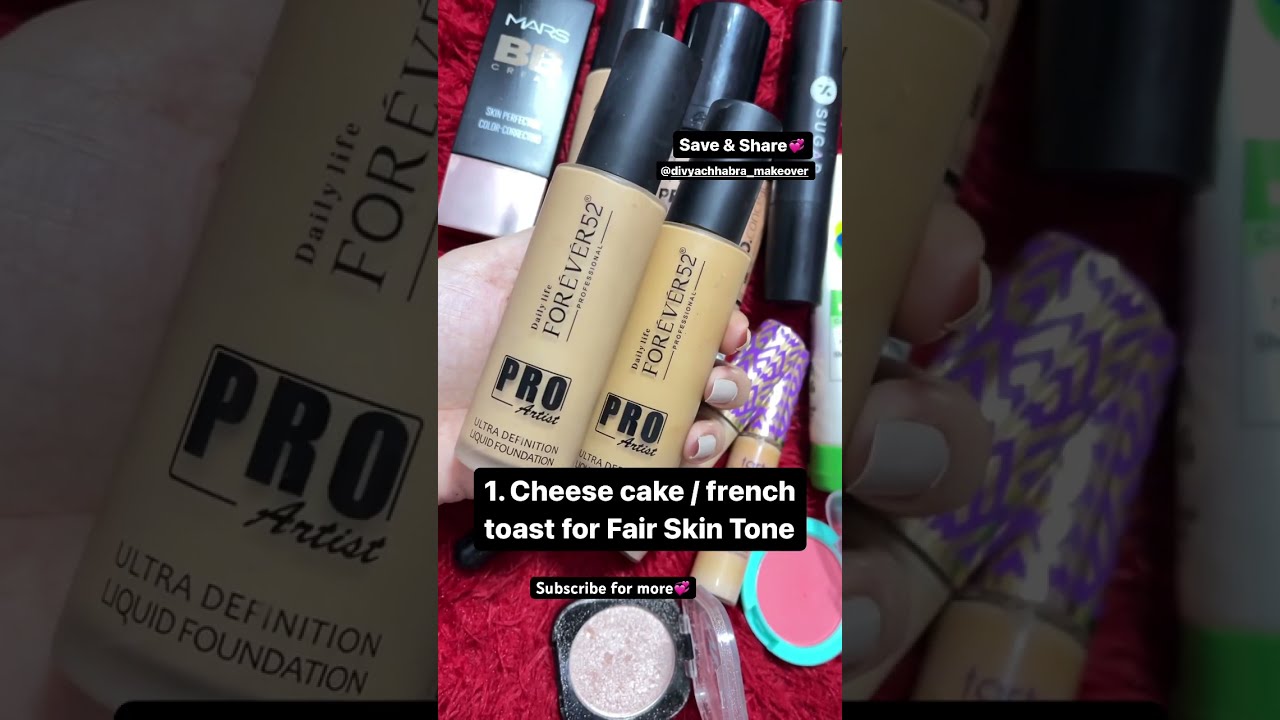 3 Shades Of Forever 52 Pro Artist Foundation Shorts Makeupshorts