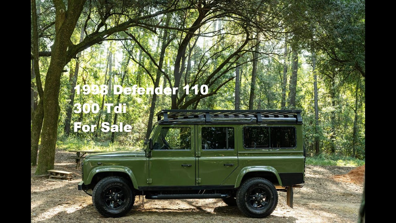 1998 Land Rover Defender 110 5 Door 300Tdi AC Olive Green For Sale 