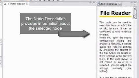 Overview of the KNIME data mining workbench (Tutorial)
