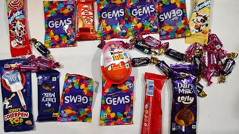ASMR Most Popular Candys / some lots of colorful rainbow lollipop candy / unpacking chocolate eat