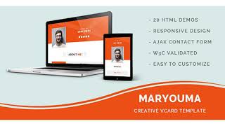 Maryouma - Creative Vcard Template Themeforest Website Templates And Themes