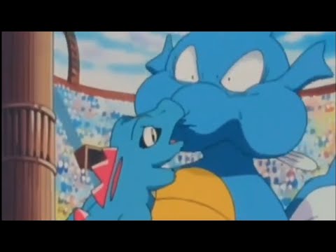 Johto Journeys: Ash's Totodile blows up a Kingdra