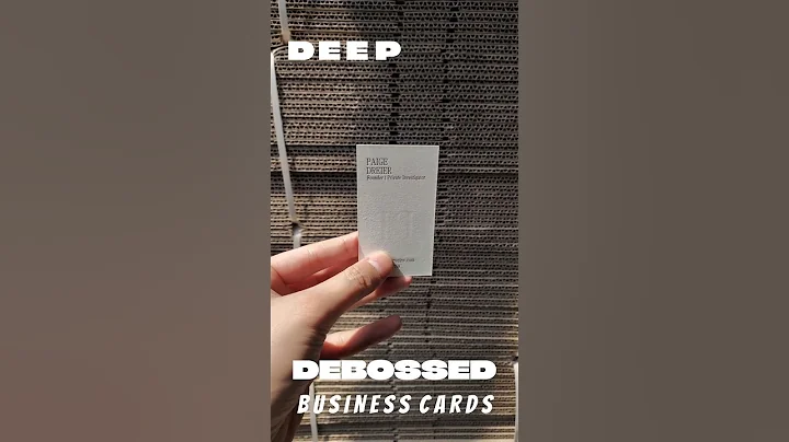 DEEP Debossed Business Cards #shorts #businesscards #letterpress