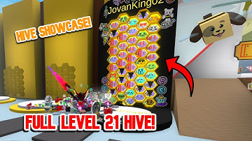 Full LEVEL 21 Hive in Bee Swarm Simulator! (Hive Showcase)