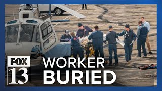 Worker buried up to neck rescued in Utah County