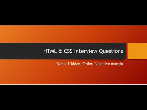 Visibility, Order, negative margin | HTML CSS #javascript #interview #frontend #html