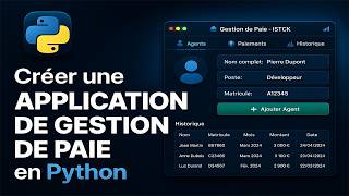 Tutoriel complet : Application moderne de gestion de paie avec Python, Tkinter et SQLite