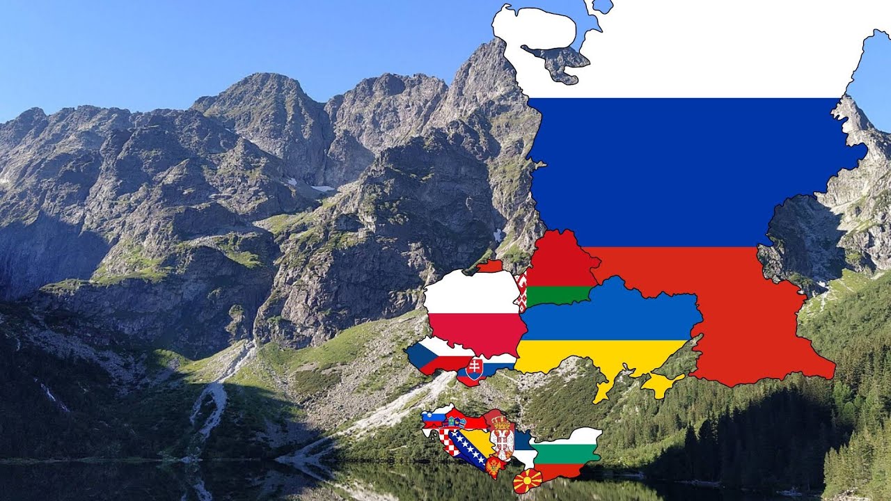 Slavic Nations Flag Map Speedart