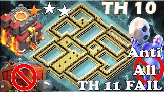 TH 10 ANTI 3 STARS WAR BASE(TOWN HALL 10 WITHOUT INFERNOS) || REPLAY PROOF || CLASH OF CLANS TH 10 ANTI 3 STARS WAR BASE(TOWN HALL 10 WITHOUT INFERNOS) || REPLAY PROOF || CLASH OF CLANS