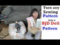 BJD Cheap Hack How to Turn Any Sewing Pattern into a Doll Pattern Make BJD Clothes 4 less than $3.00