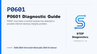P0601: P0601 Diagnostic Guide | 2020-2025 Chevrolet Silverado 2500 6.6 diesel