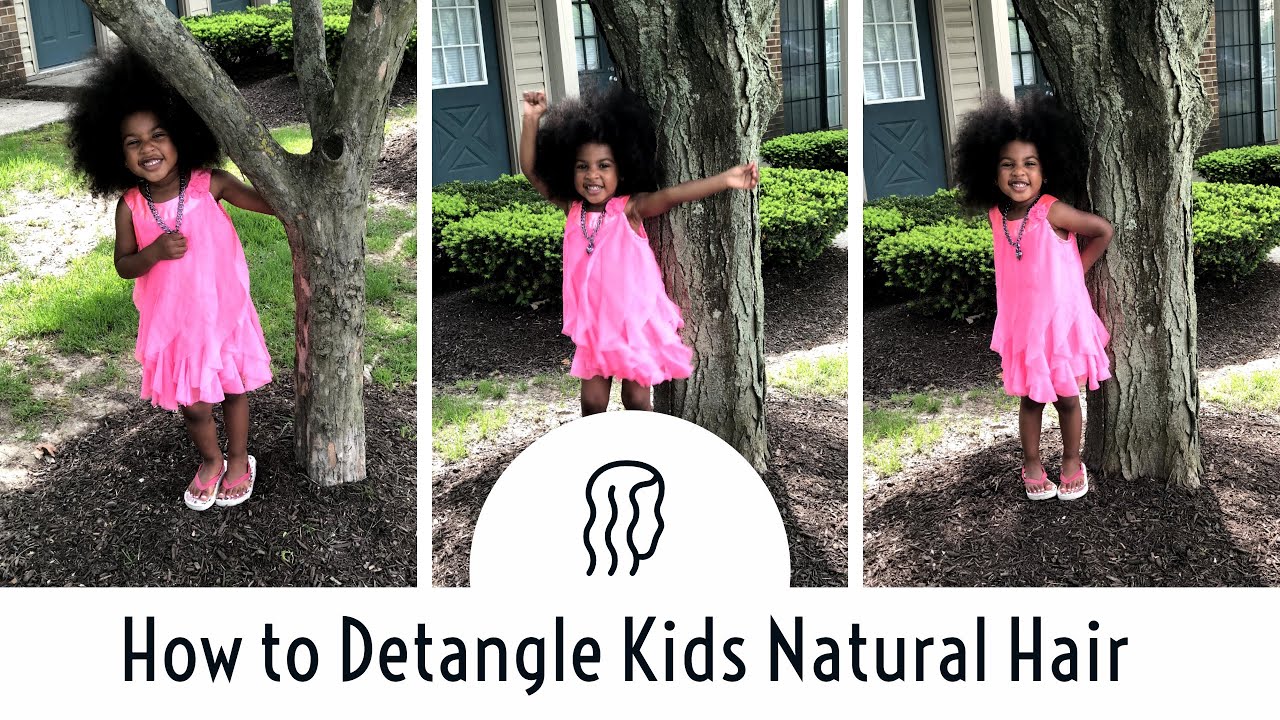How To Detangle Kids Natural Hair (3B/3C Hair) YouTube