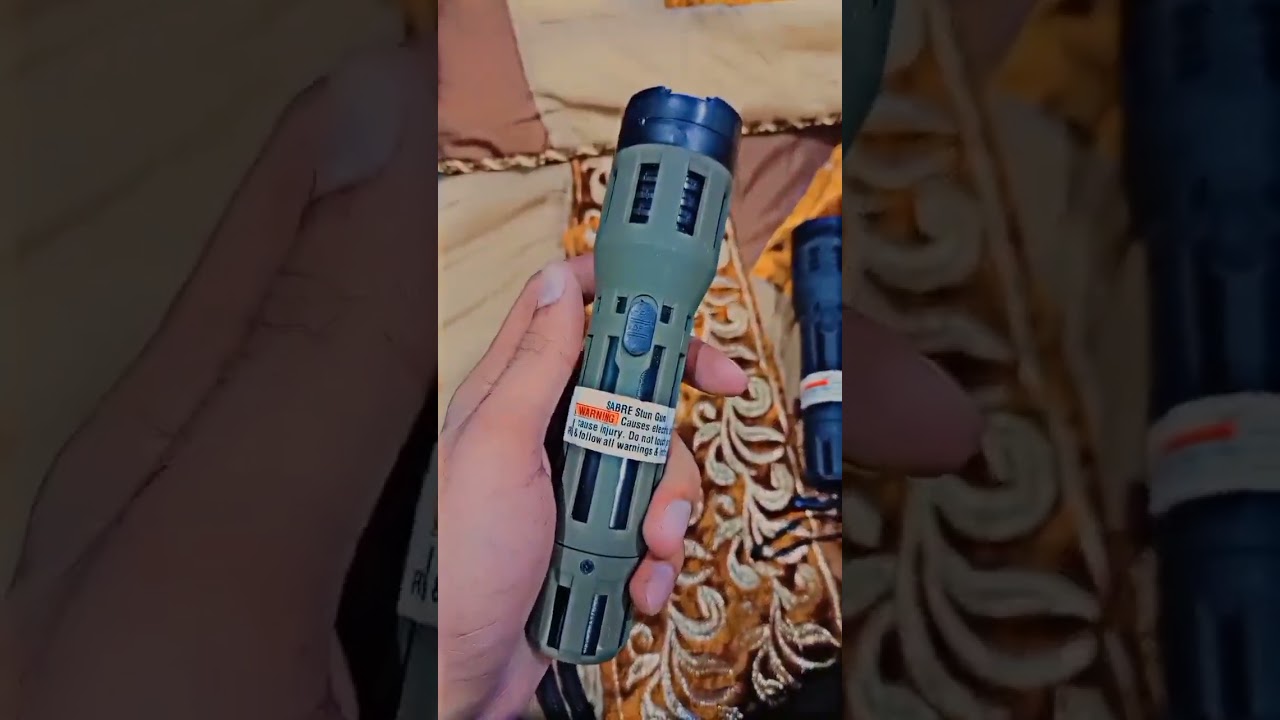 SABRE 2-in-1 Stun Gun with LED Flashlight, Powerful Pain || Etraderspk