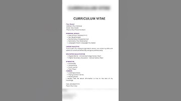 How to make Resume | CV writing | CV Format in English | Curriculum vitae #cvwriting #cv #cvwriting