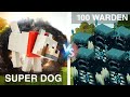 Super dog VS 100 Warden...! | Minecrfat battle | THE GOAT
