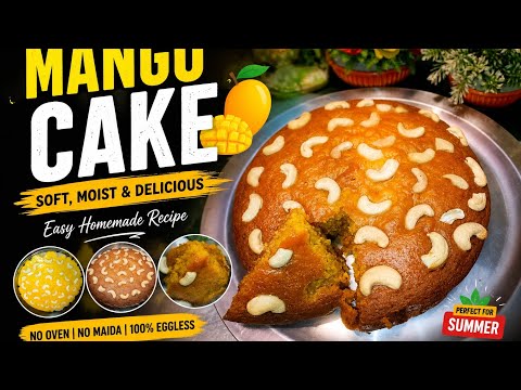 आम का केक बनाने की आसान रेसिपी | Soft & Spongy Mango Cake | 