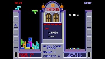 Tetris (1988) Arcade Original Gameplay | Atari System 1