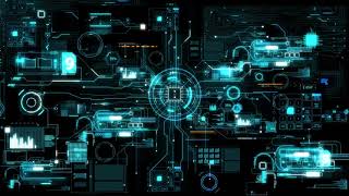 4K 100% Royalty Free Stock Footage   Technology HUD Element Intro