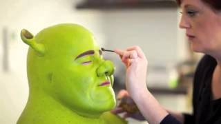 Backstage at Shrek The Musical  Dean Chisnall becomes Shrek!