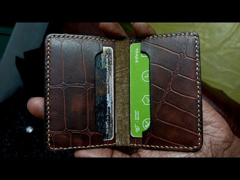Making the SMALLEST,FUNCTIONAL bifold cardholder [FREE PATTERN]: Step by step