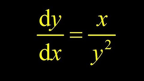 Separation of variables to solve the differential equation dy/dx=x/y^2 then apply initial condition.