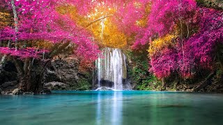 Relaxing sleep music for babies with Waterfall sounds, Nature Sounds healing music for babies