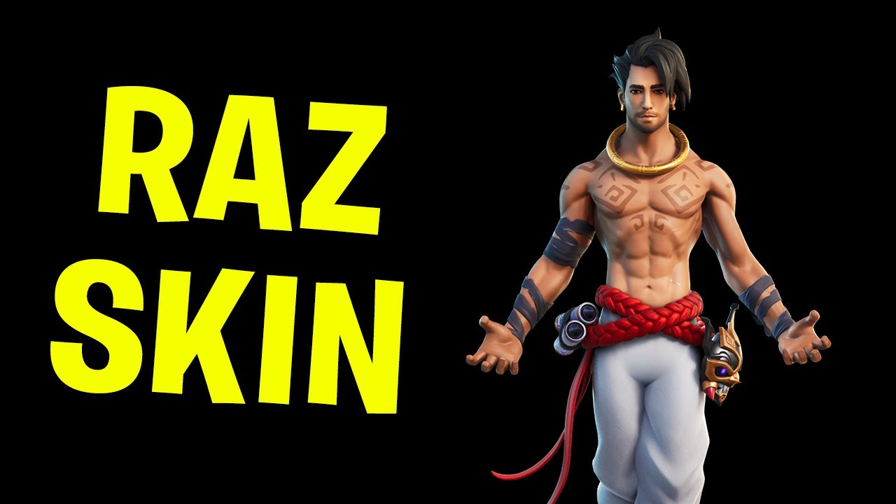 Full Skin Raz FREE BUILD COM A SKIN RAZ I FORTNITE - YouTube