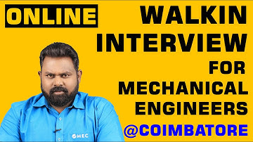 ONLINE & WALK-IN INTERVIEW​ for Mechanical Engineer @ meccoimbatore
