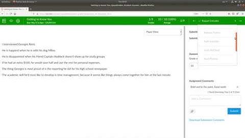 Using the SpeedGrader™ in Canvas