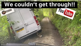 The road was blocked ! We had to reverse nearly a mile  #vanlife #offgrid #camper #vlog