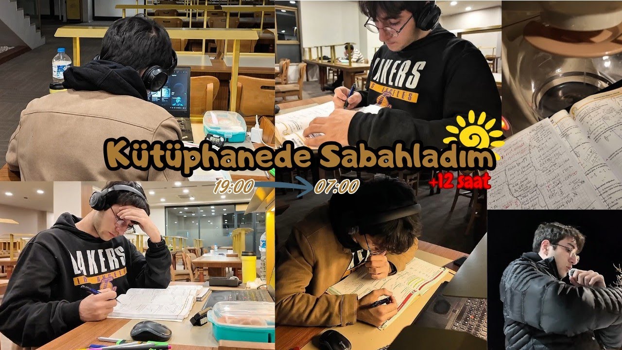 Kütüphanede Sabahladım!☀️ YKS 2026 Vlog 📚 ~ Ders Çalışma Günlüğüm ~ pilot2026yks 🛬