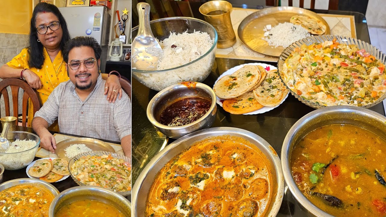 রথ যাত্রা উপলক্ষে মা বানালো পনির মিষ্টি ভাত,নবরত্ন সবজি,ফুলকপি ডাল,ছানার ডালনা,টমেটো গুড়ের চাটনি