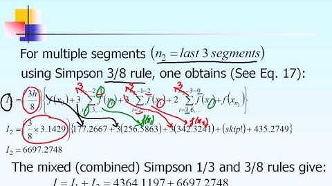 Lecture 07.08 Simpsons 3/8 Rule for Integration Part 6 of 7