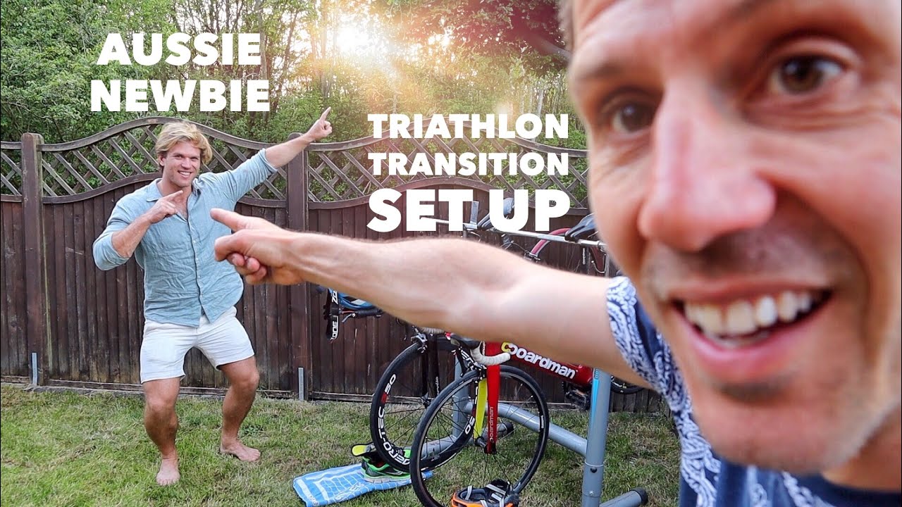 How to set up a triathlon transition (with an Aussie first timer) - YouTube