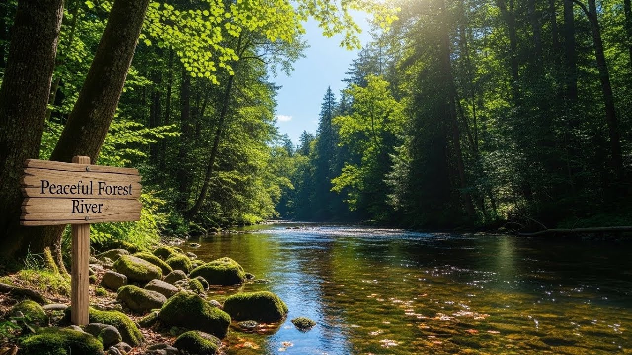 River Water Flow 🌊 Peaceful Soundscape for Deep Sleep and Inner Peace 