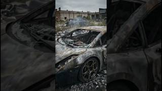 Burned Lamborghini Restoration 😱 From Ashes to New#lamborghini #carrestoration #ASMR#transformation