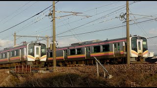 E129系B23編成とB10編成の離合【4K】